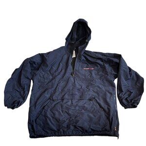 Abercrombie & Fitch anorak jacket XL navy blue nylon pullover, 1/4 zip
